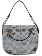 Authentic Coach Sateen Signature Brooke Hobo Bag 17183 Grey/White/Grey