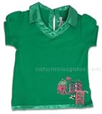 Kenzo Green Satin Trim Embellished Cotton T