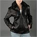 BGSD Women's Rabbit Fur Trimmed Lambskin Leather Jacket with Zip-Out Thinsulate Filling