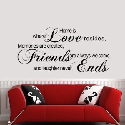 Wall Quotes for Living Room Home Is Where Love Resides Memories Are Created Family and Friends Are Always Welcome and Laughter Never Ends by loQuenn