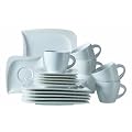 Verso 921172 La Musica New Bone Kaffeeservice 18-teilig mit je 6 Tassen, Untertassen, Dessertteller