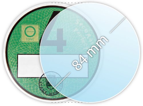 1 Transparente Trägerfolie (84 mm) für Umweltplakette / Feinstaubplakette u.a.