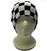 White Black Checkered Beanie