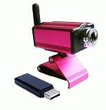 USB無線式WEBカメラ 監視・ベビーモニター ワイヤレスwebカメラ/ピンク◇FS-WC500PK コードレス