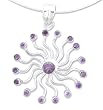 Amethyst pendant necklace, 'Violet Stars' 16.1" L Amethyst pendant necklace, 'Violet Stars' 16.1" L