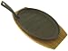 Cast Iron Sizzle platter and wooden base