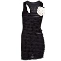 Miso Ruffle Corsage Dress - Black - Womens