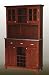 Buffet with 2-Door Hutch- Cherry/ Stainless Steel