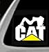 CAT GIRL (Catipellar) Vinyl STICKER / DECAL forCars,Trucks,Etc. 5" WHITE & YELLOW