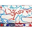 Rubba Bandz - USA Patriotic Shapes Rubber Band Bracelets