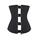 Lover-Beauty Women's Black Latex Underbust Steel Boned Zipper Waist Trainer