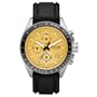 Fossil Men's CH2648 Black Silicone Strap Yellow Analog Dial Chronograph Watch