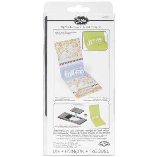 Sizzix Pop 'n Cuts Magnetic Insert Die - Phrase, Congrats 3-D (Pop-Up) by Karen Burniston