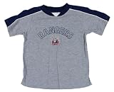 New York Rangers Youth T-shirt Emoridered Logo(8-20) (Youth Small, Silver/ Blue)