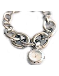 Guess Womens Silver Dial Stainless Steel Link Bracelet Charm Style Watch W13099L1