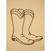 Cowboy Boots Iron Shadow Decorative Wall Art
