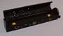 Wooden Coffin Incense Burner - Black Sun and Moon 12" - Brass Inlays - Storage Compartment