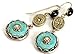 Sweet Romance Retro Gold And Turquoise Dangle