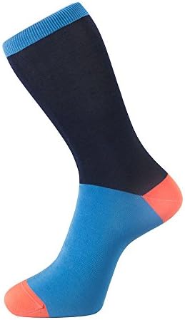Fortis Green Men's Mercerized Cotton Block Sock Large  - USA 10.5-14 UK/AU 10-13  EU 43.5-47 Navy