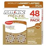 Rayovac Proline Size 312 Hearing Aid Batteries, 48 Pack