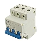 uxcell サーキットブレーカー　回路遮断器　オン/オフスイッチ　DZ47-63 C63 63A 400VAC 4500A遮断容量 3極