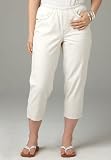 Avenue Plus Size Zip Hem Denim Capri Legging