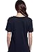 Alexander + David Women's Slub Cotton Modal Tops Burnout Loose V-Neck Boyfriend T-Shirt Stitch Back Casual Tee (Black, Medium)