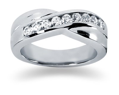 0.45 ctw. Woman's Round Diamond Wedding Band in Platinum