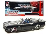 1968 Chevy Camaro Convertible PRO RODZ 1/18 Hobby Black w/Silver Stripes