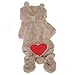 Friendshipstore Pet Puppy Dog Love U Red Heart Bear Warm Fleece Hoodie Winter Clothes Jumpsuit Coat Clothes Hooded Coat,Asian Size:XL/L/M/S/XS