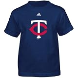 MLB Youth Minnesota Twins Team Logo S/S Tee (Navy, Medium)
