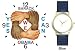 Black & White Hands and Forearms Interlocking - Yes We Can No.2 - President Barack Obama Commemorative - WATCHBUDDY® DELUXE TWO-TONE THEME WATCH - Arabic Numbers - Blue Leather Strap-Size-Children's Size-Small ( Boy's Size & Girl's Size )