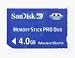 SANDISK PRO Duo 4GB SDMSPD-4096-P36 �������[�X�e�B�b�N