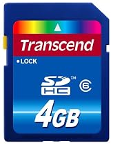 Transcend 4 GB Class 6 SDHC Flash Memory Card TS4GSDHC6E