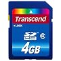 Transcend 4 GB Class 6 SDHC Flash Memory Card TS4GSDHC6
