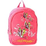 Ed Hardy Misha Butterfly Glitter Backpack- Hot Pink-One Size
