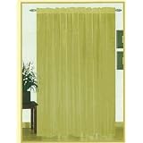 2 Sheer Voile Curtains 58 W x 63 L - Gold by 