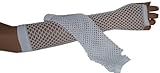 White Fish Net Elbow Length Arm Warmers / Glovelets
