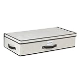 Kennedy Home Collection 5173 Collapsible Under the Bed Storage Box, Black/Cream