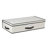 Kennedy Home Collection 5173 Collapsible Under the Bed Storage Box, Black/Cream