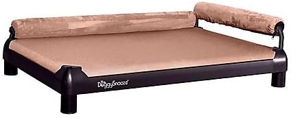 High snoozeLounge Sand Dog Bed LG Black Sand