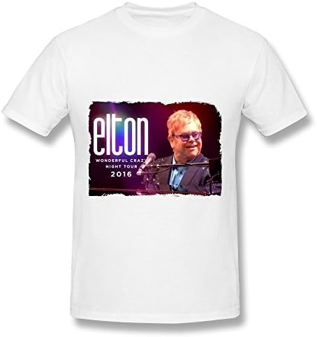 Elton John Wonderful Crazy Night 2016 Tour Fashion T Shirt For Men White