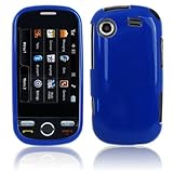 Solid Dark Blue Hard Protector Case Cover For Samsung Messager Touch SCH-R6 ....
