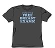Free Breast Exams - Adult Charcoal S/S T-Shirt For Men