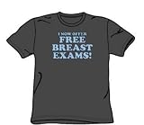 Free Breast Exams - Adult Charcoal S/S T-Shirt For Men