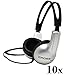 Lot Of 10 Koss UR-10 Closed-ear Design Stereo Headphones