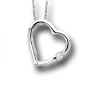 10K White Gold, Diamond Heart Pendant, 1/20 ctw.