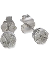 10K White Gold Diamond Stud Earrings (.25 Cttw, G-H Color, I2-I3 Clarity)