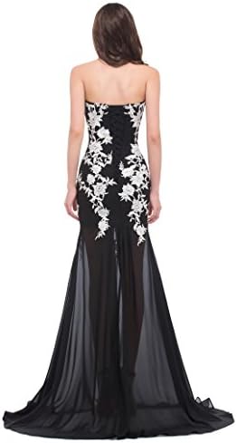 Bridesmaid Strapless Mermaid Chiffon Wedding Dress (12)