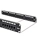 CAT6 UTP 24 PORT NETWORK LAN RACK MOUNTED PATCH PANEL 1U 110 WITH CABLE MANAGEMENT